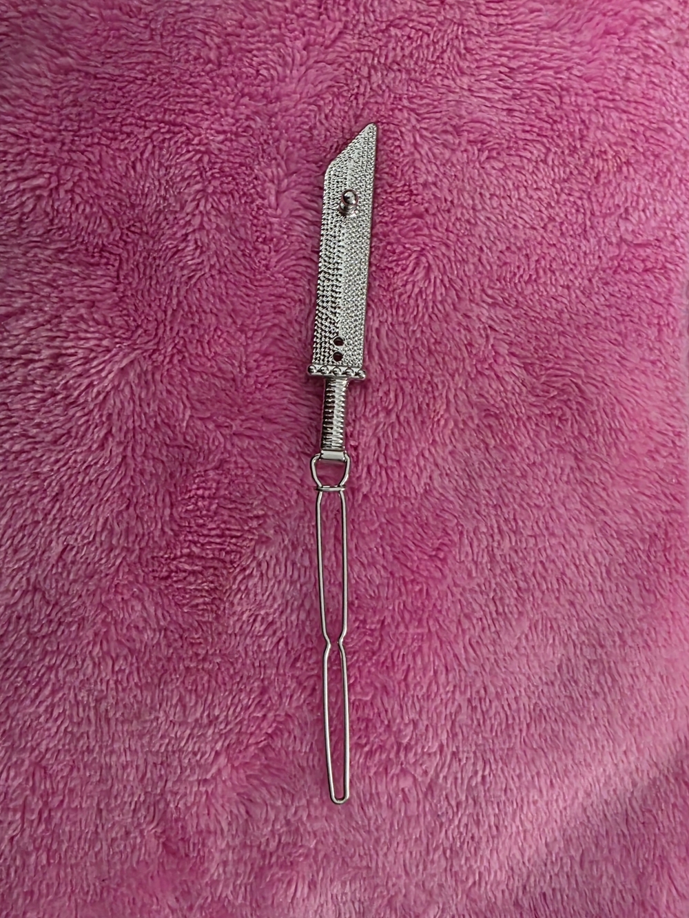 Silver Knife Shaped Hairpin - Women Accessories